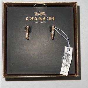 Coach Pave Huggie Earrings